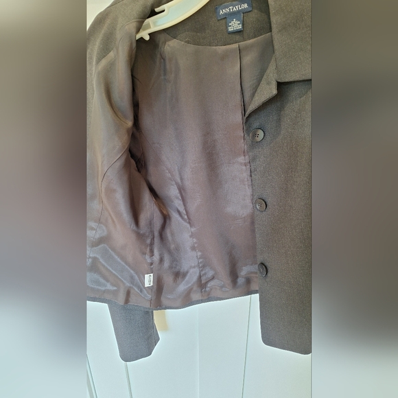 Ann Taylor lined wool jacket sz 8, dark grey (+ free Ann Taylor pants matching) - Picture 4 of 6